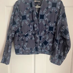 NWT.Universal Thread lined blue patch Spring jacket. Sz M